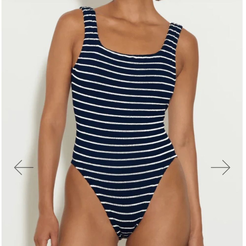 reformation tank bodysuit black with white stripes size small/medium